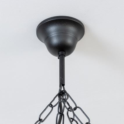 Brilagi - Pakabinamas šviestuvas su grandine ROATA 8xE14/40W/230V, skersmuo 70 cm, iš buko