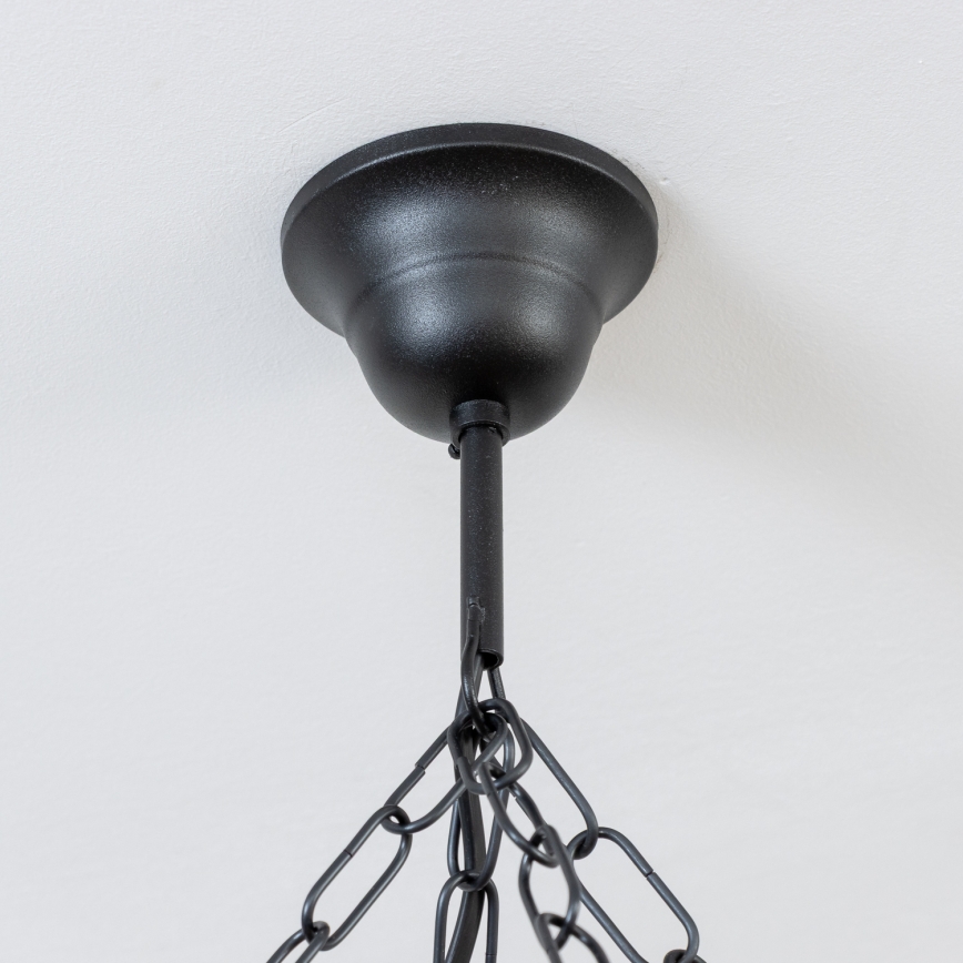 Brilagi - Pakabinamas šviestuvas su grandine ROATA 8xE14/40W/230V, skersmuo 70 cm, iš buko