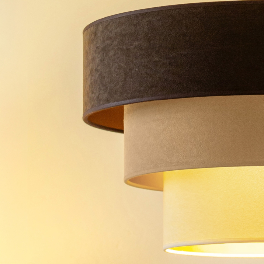 Brilagi - Pakabinamas šviestuvas su kabeliu LUNETA 1xE27/60W/230V Ø 40 cm ruda/smėlinė/kreminė