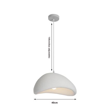 BRILAGI - Pakabinamas šviestuvas su kabeliu WABI SABI 1xE27/60W/230V skersmuo 40 cm balta