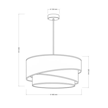 Brilagi - Pakabinamas šviestuvas su laidu ARROW 1xE27/60W/230V, skersmuo 45 cm, rudos spalvos