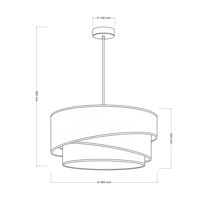 Brilagi - Pakabinamas šviestuvas su laidu ARROW 1xE27/60W/230V, skersmuo 45 cm, rudos spalvos
