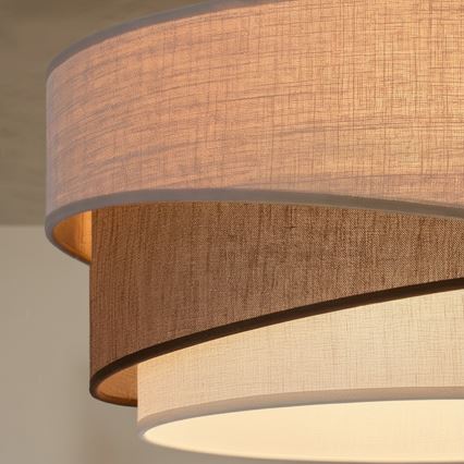 Brilagi - pakabinamas šviestuvas su laidu ARROW 1xE27/60W/230V skersmuo 45 cm smėlinė/ruda/balta