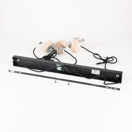 Brilagi - Pakabinamas šviestuvas su laidu BASKLITE 3xE27/15W/230V kaučiukmedis/juodas