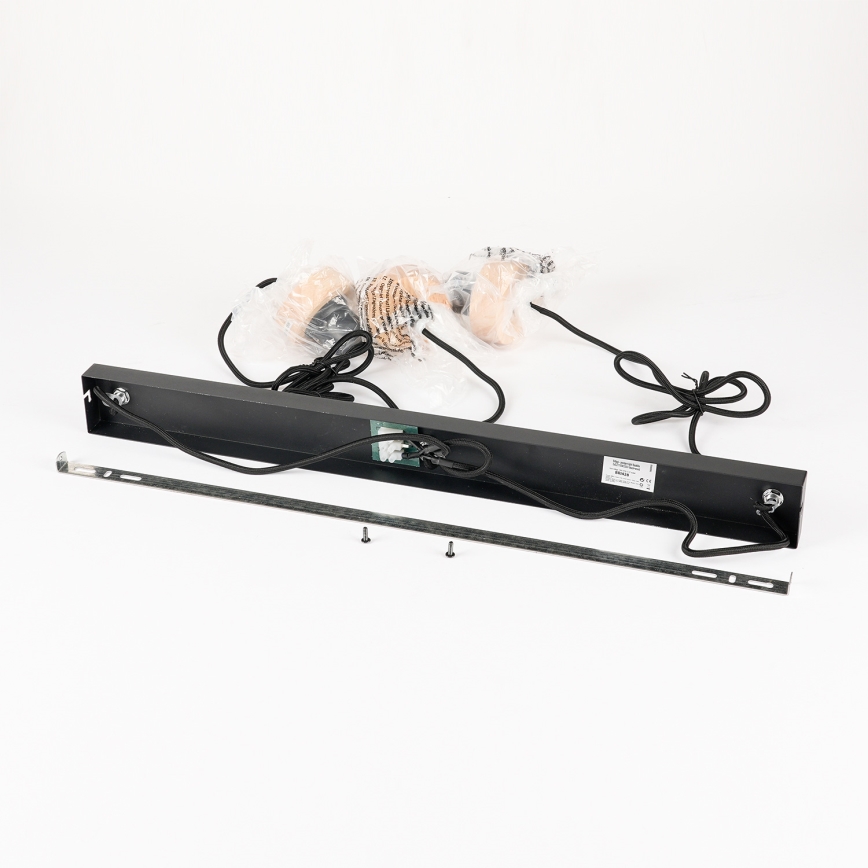 Brilagi - Pakabinamas šviestuvas su laidu BASKLITE 3xE27/15W/230V kaučiukmedis/juodas