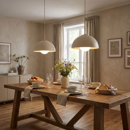 Brilagi - Pakabinamas šviestuvas su laidu COSMO 1xE27/60W/230V Ø 30 cm smėlinis/auksinis