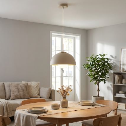 Brilagi - Pakabinamas šviestuvas su laidu COSMO 1xE27/60W/230V Ø 30 cm smėlinis/auksinis