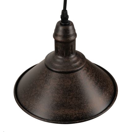 BRILAGI - pakabinamas šviestuvas su laidu FORGE 1xE27/60W/230V skersmuo 22 cm rudas