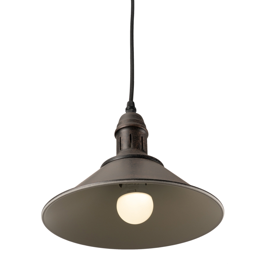 BRILAGI - pakabinamas šviestuvas su laidu FORGE 1xE27/60W/230V skersmuo 22 cm rudas
