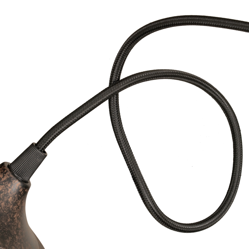 BRILAGI - pakabinamas šviestuvas su laidu FORGE 1xE27/60W/230V skersmuo 22 cm rudas