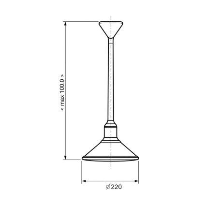 BRILAGI - pakabinamas šviestuvas su laidu FORGE 1xE27/60W/230V skersmuo 22 cm rudas