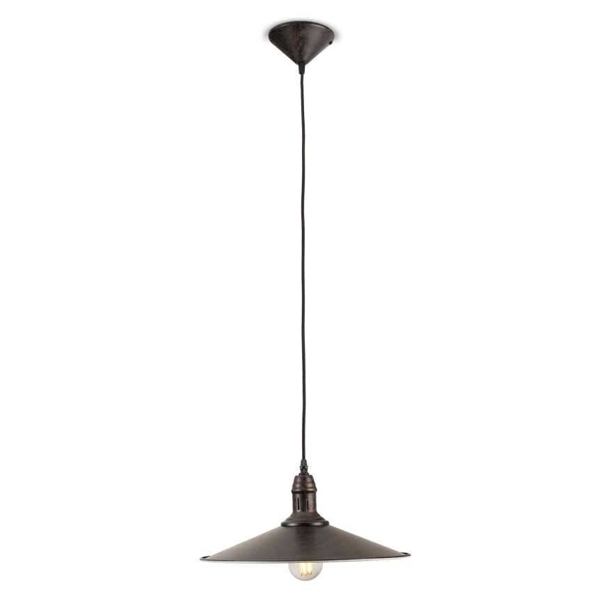BRILAGI - pakabinamas šviestuvas su laidu FORGE 1xE27/60W/230V skersmuo 36 cm, rudos spalvos