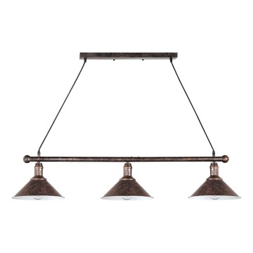 BRILAGI - Pakabinamas šviestuvas su laidu FORGE 3xE27/60W/230V varinis/patina