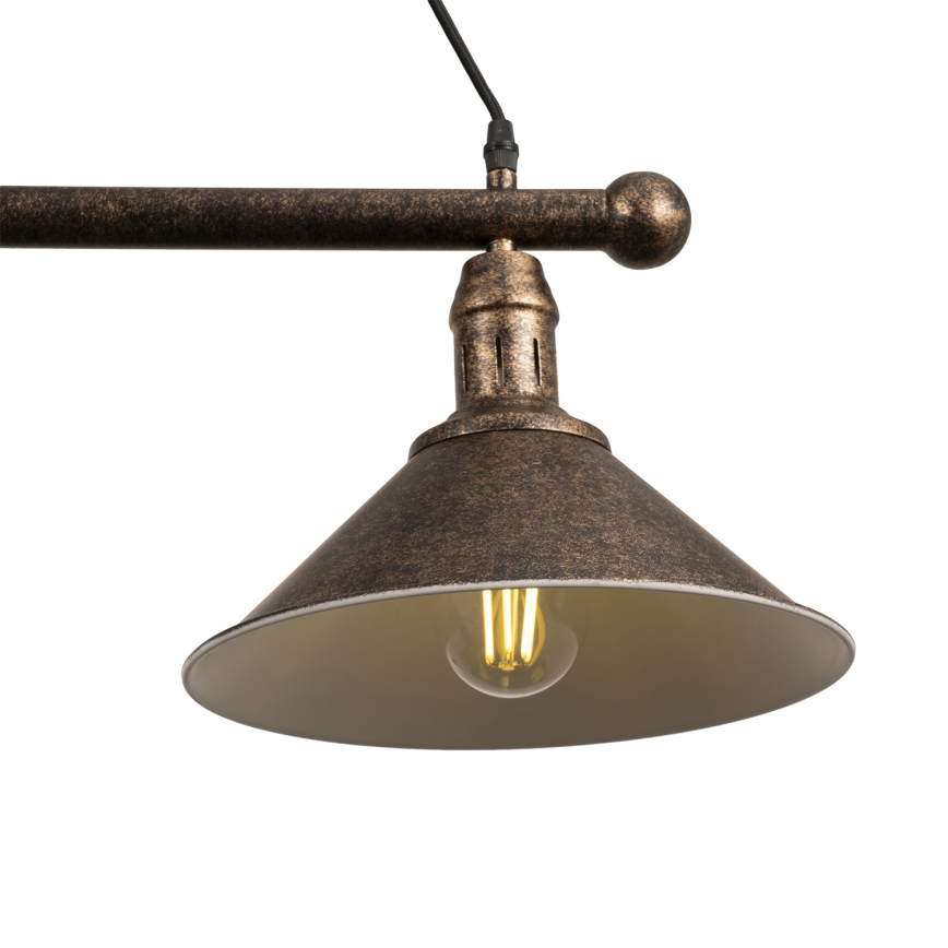 BRILAGI - Pakabinamas šviestuvas su laidu FORGE 3xE27/60W/230V varinis/patina