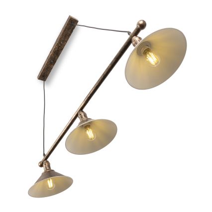 BRILAGI - Pakabinamas šviestuvas su laidu FORGE 3xE27/60W/230V varinis/patina