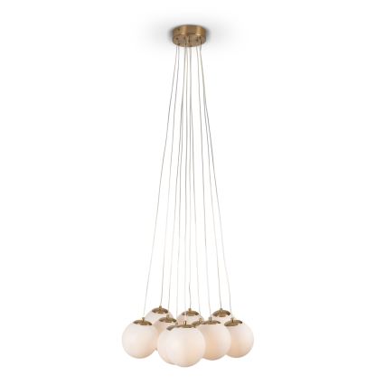 Brilagi - Pakabinamas šviestuvas su laidu GLOBE 10xE14/15W/230V baltas