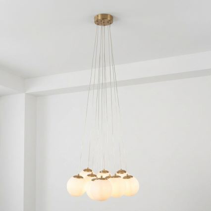Brilagi - Pakabinamas šviestuvas su laidu GLOBE 10xE14/15W/230V baltas