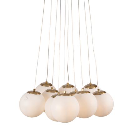 Brilagi - Pakabinamas šviestuvas su laidu GLOBE 10xE14/15W/230V baltas