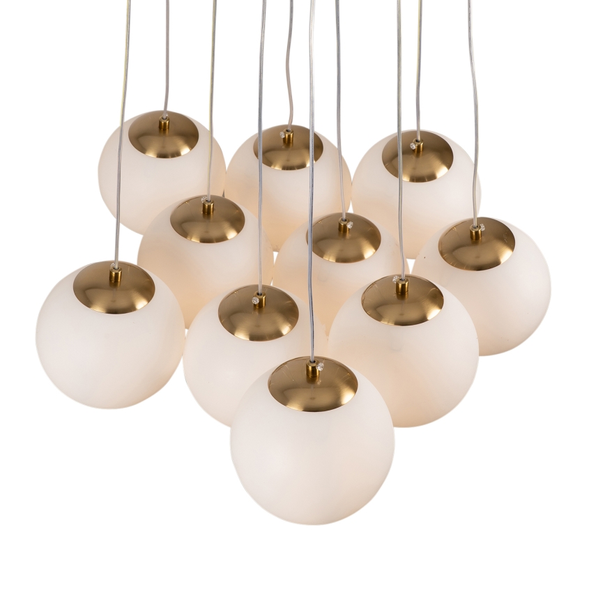 Brilagi - Pakabinamas šviestuvas su laidu GLOBE 10xE14/15W/230V baltas