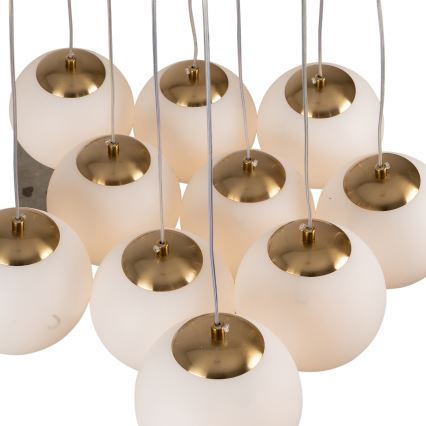 Brilagi - Pakabinamas šviestuvas su laidu GLOBE 10xE14/15W/230V baltas