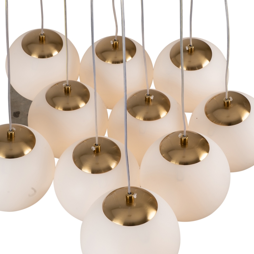 Brilagi - Pakabinamas šviestuvas su laidu GLOBE 10xE14/15W/230V baltas