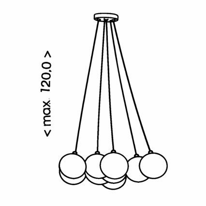 Brilagi - Pakabinamas šviestuvas su laidu GLOBE 10xE14/15W/230V baltas