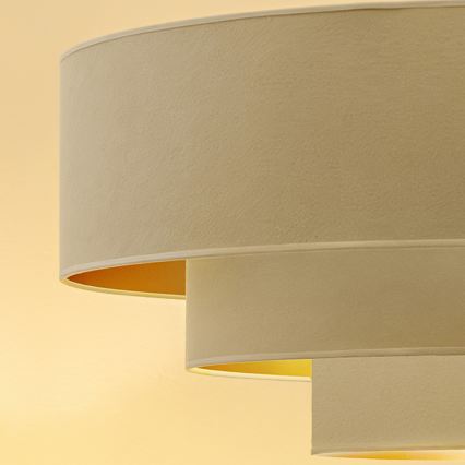 Brilagi - Pakabinamas šviestuvas su laidu LUNETA 3xE27/60W/230V, skersmuo 80 cm, kreminė/auksinė