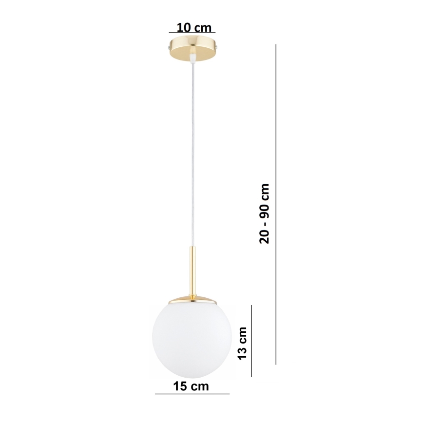 BRILAGI - Pakabinamas šviestuvas su laidu MILO 1xE27/60W/230V auksinis