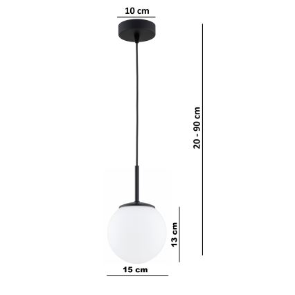 BRILAGI - Pakabinamas šviestuvas su laidu MILO 1xE27/60W/230V juodas