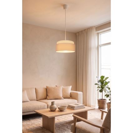 Brilagi - Pakabinamas šviestuvas su laidu PADOVA 1xE27/60W/230V skersmuo 40 cm kreminės spalvos