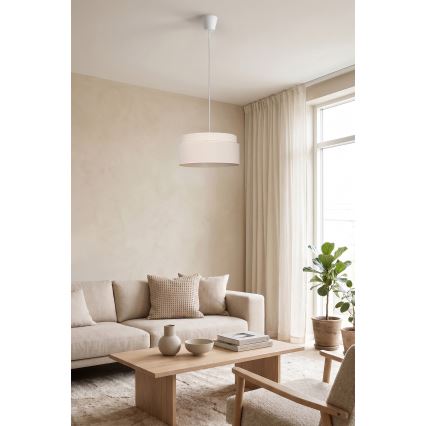 Brilagi - Pakabinamas šviestuvas su laidu PADOVA 1xE27/60W/230V skersmuo 40 cm kreminės spalvos