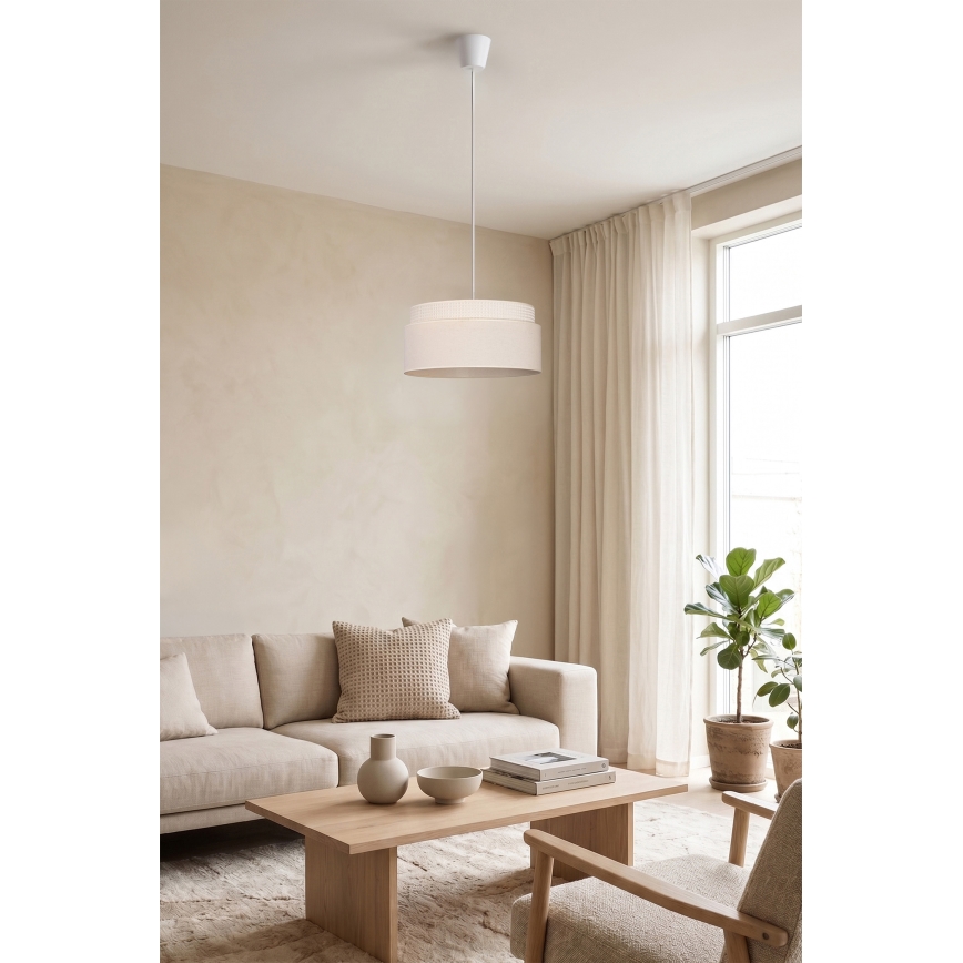 Brilagi - Pakabinamas šviestuvas su laidu PADOVA 1xE27/60W/230V skersmuo 40 cm kreminės spalvos