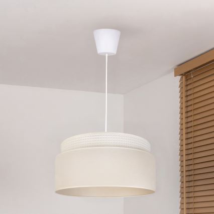 Brilagi - Pakabinamas šviestuvas su laidu PADOVA 1xE27/60W/230V skersmuo 40 cm kreminės spalvos