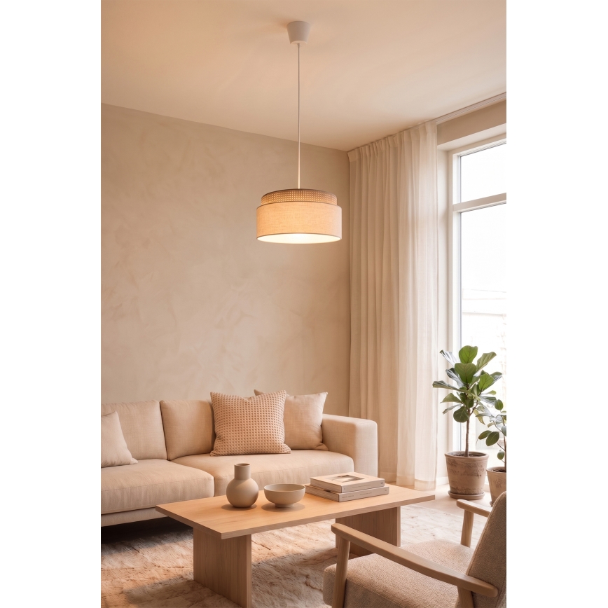 Brilagi - Pakabinamas šviestuvas su laidu PADOVA 1xE27/60W/230V skersmuo 40 cm smėlio spalvos