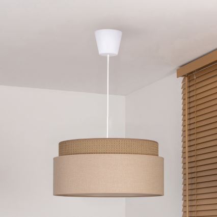 Brilagi - Pakabinamas šviestuvas su laidu PADOVA 1xE27/60W/230V skersmuo 40 cm smėlio spalvos