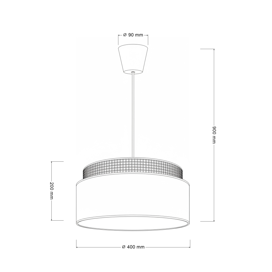 Brilagi - Pakabinamas šviestuvas su laidu PADOVA 1xE27/60W/230V skersmuo 40 cm smėlio spalvos