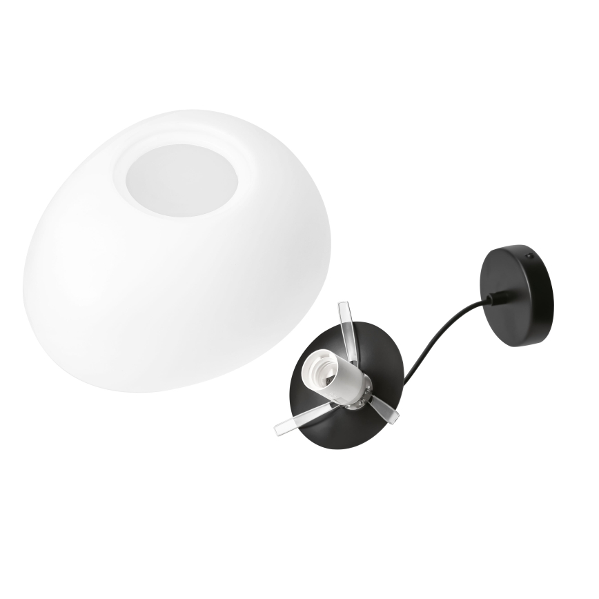 BRILAGI - Pakabinamas šviestuvas su laidu PEBBLES 1xE27/40W/230V skersmuo 25 cm juodas