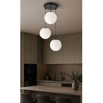 BRILAGI - Pakabinamas šviestuvas su laidu POLOS 3xE27/40W/230V skersmuo 42 cm juodas