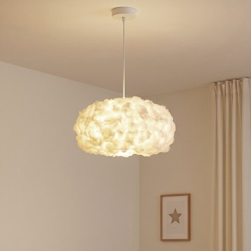 Brilagi - pakabinamas šviestuvas su laidu SOLEAIR 1xE27/60W/230V, skersmuo 45 cm, baltas