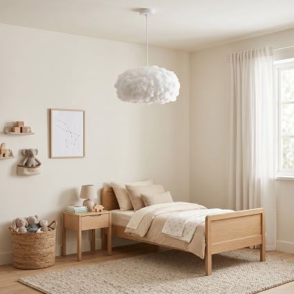 Brilagi - pakabinamas šviestuvas su laidu SOLEAIR 1xE27/60W/230V, skersmuo 45 cm, baltas
