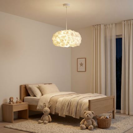 Brilagi - pakabinamas šviestuvas su laidu SOLEAIR 1xE27/60W/230V, skersmuo 45 cm, baltas