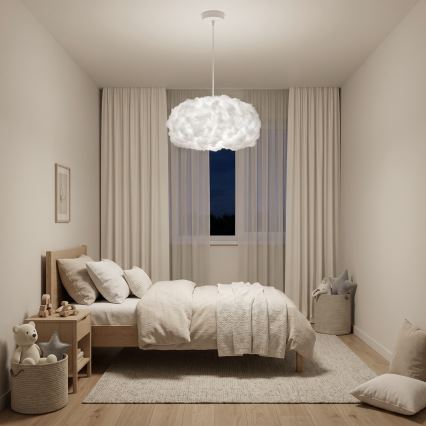 Brilagi - pakabinamas šviestuvas su laidu SOLEAIR 1xE27/60W/230V, skersmuo 45 cm, baltas