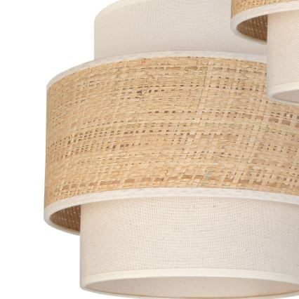 Brilagi - pakabinamas šviestuvas su laidu SPACE 3xE27/60W/230V, skersmuo 40 cm, smėlinė/kreminė