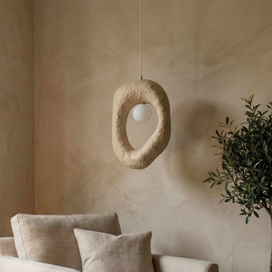 Brilagi - Pakabinamas šviestuvas su laidu WABI SABI 1xE27/40W/230V kreminės spalvos