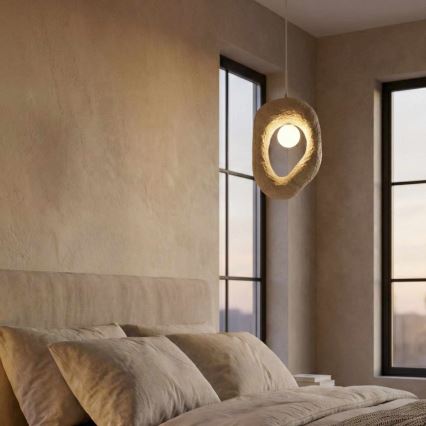 Brilagi - Pakabinamas šviestuvas su laidu WABI SABI 1xE27/40W/230V kreminės spalvos