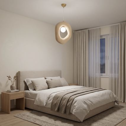 Brilagi - Pakabinamas šviestuvas su laidu WABI SABI 1xE27/40W/230V kreminės spalvos
