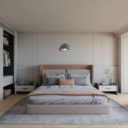 Brilagi - Pakabinamas šviestuvas su laidu WABI SABI 1xE27/40W/230V skersmuo 33 cm pilka