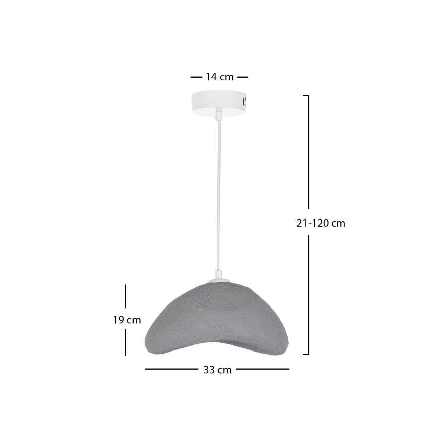 Brilagi - Pakabinamas šviestuvas su laidu WABI SABI 1xE27/40W/230V skersmuo 33 cm pilka