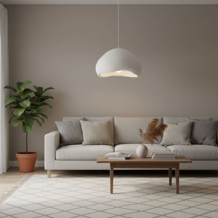 Brilagi - pakabinamas šviestuvas su laidu WABI SABI 1xE27/40W/230V skersmuo 50 cm, baltas