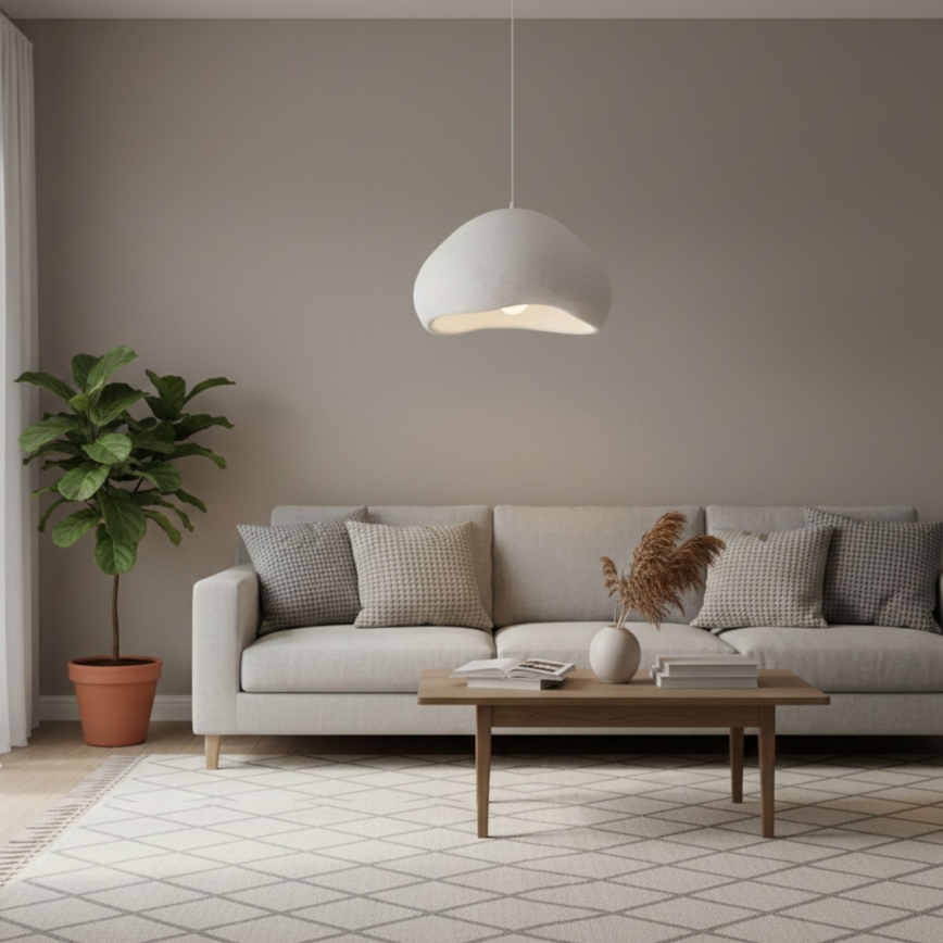 Brilagi - pakabinamas šviestuvas su laidu WABI SABI 1xE27/40W/230V skersmuo 50 cm, baltas